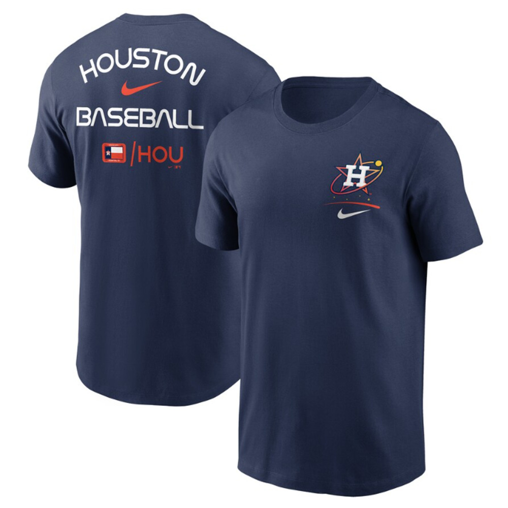 NIKE Mens Houston Astros City Connect 2-Hit T Shirt Small Atlas Blue NWT N19944B